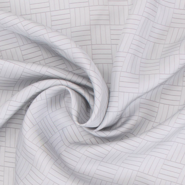 Giovanni Boulera Gümüş Örgü Desenli Mulberry Twill İpek Eşarp 90x90 cm