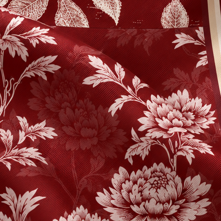 Giovanni Boulera Bordered Floral Pattern Mulberry Twill Silk Scarf 65x65 cm