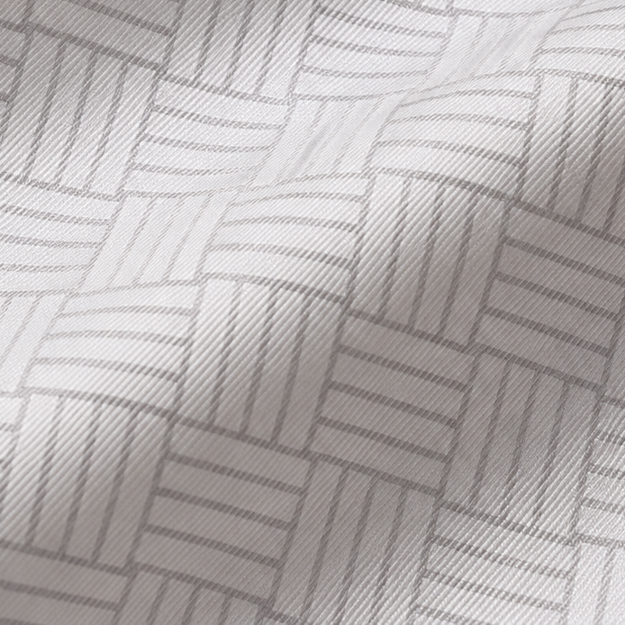 Giovanni Boulera Silver Knit Pattern Mulberry Twill Silk Scarf 90x90 cm