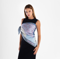Giovanni Boulera Pastel Geometric Pattern Mulberry Twill Silk Scarf 90x90 cm