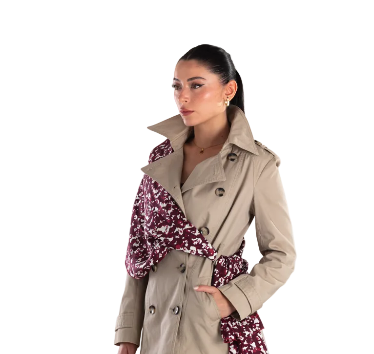 Giovanni Boulera Bordo Mozaik Desenli Mulberry Twill İpek Şal 200x65 cm