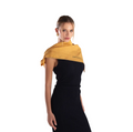 Giovanni Boulera Gold Mesh Pattern Mulberry Twill Silk Scarf 90x90 cm