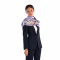Giovanni Boulera Blue River Pattern Mulberry Silk Shawl 200x65 cm
