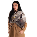 Giovanni Boulera Leopard Print Mulberry Twill Silk Scarf 200x65 cm