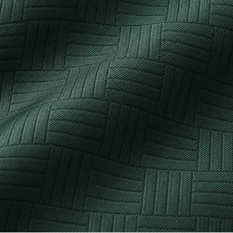 Giovanni Boulera Emerald Knitted Pattern Mulberry Twill Silk Scarf 90x90 cm